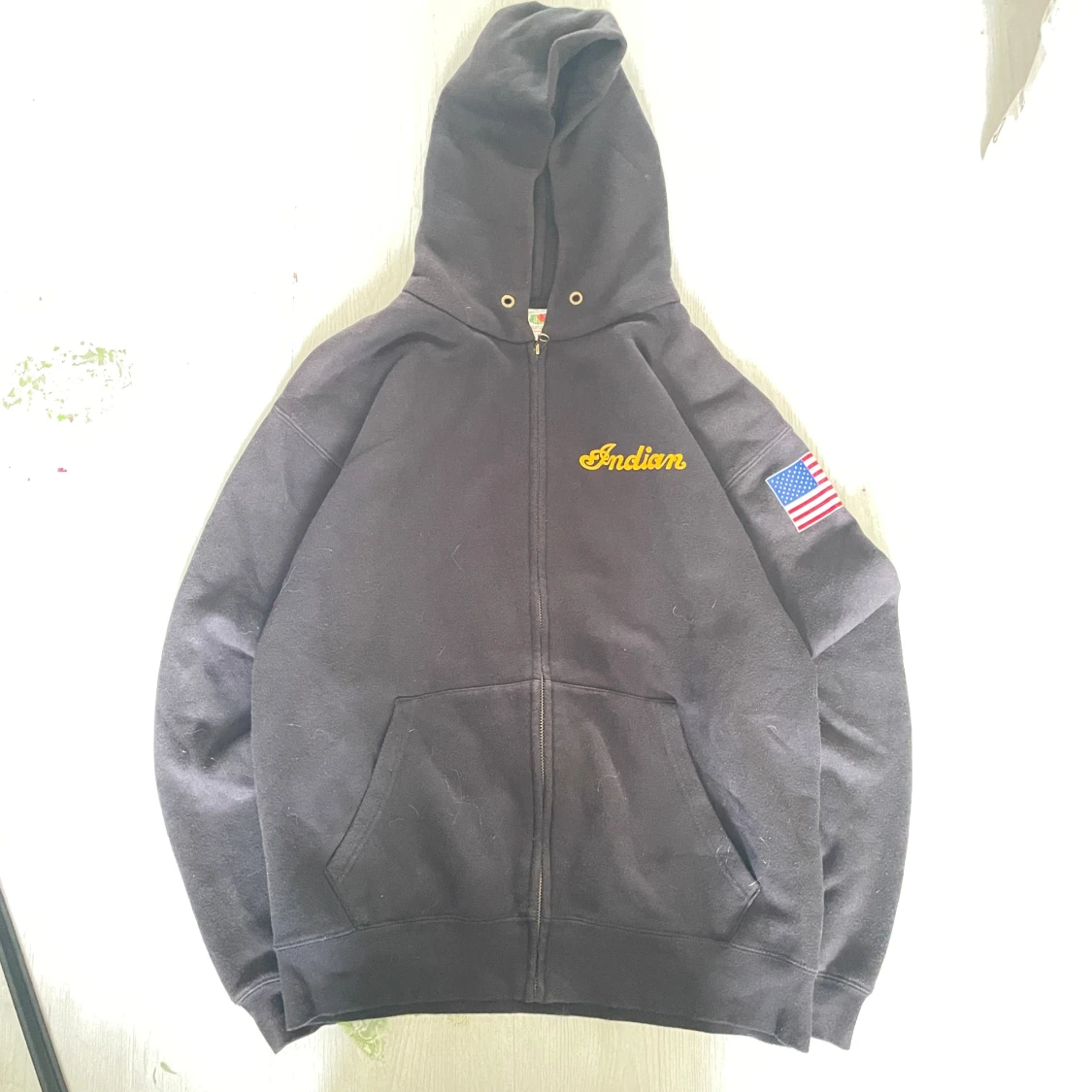 Svart hoodie Indian Fruit of the Loom