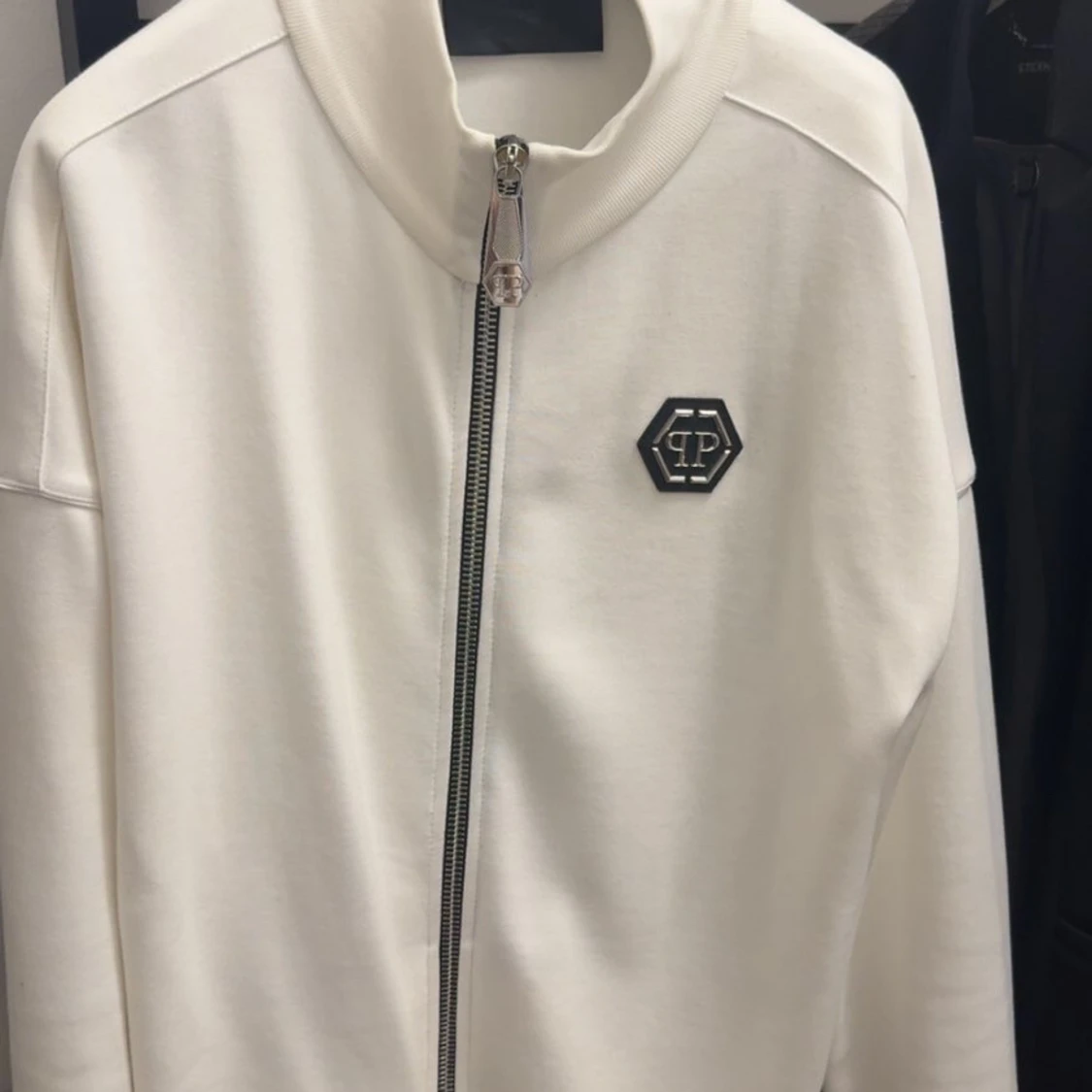 Vit ziptröja från Philipp Plein