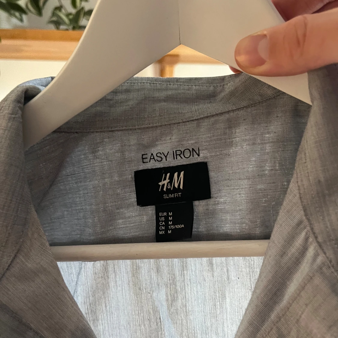 Grå slim fit skjorta från H&M - 1