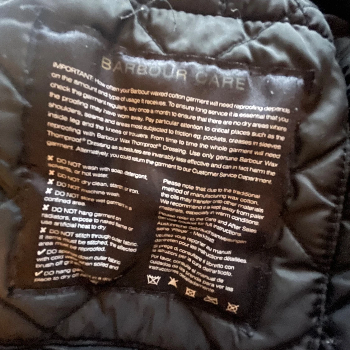 Svart Barbour International jacka M - 2