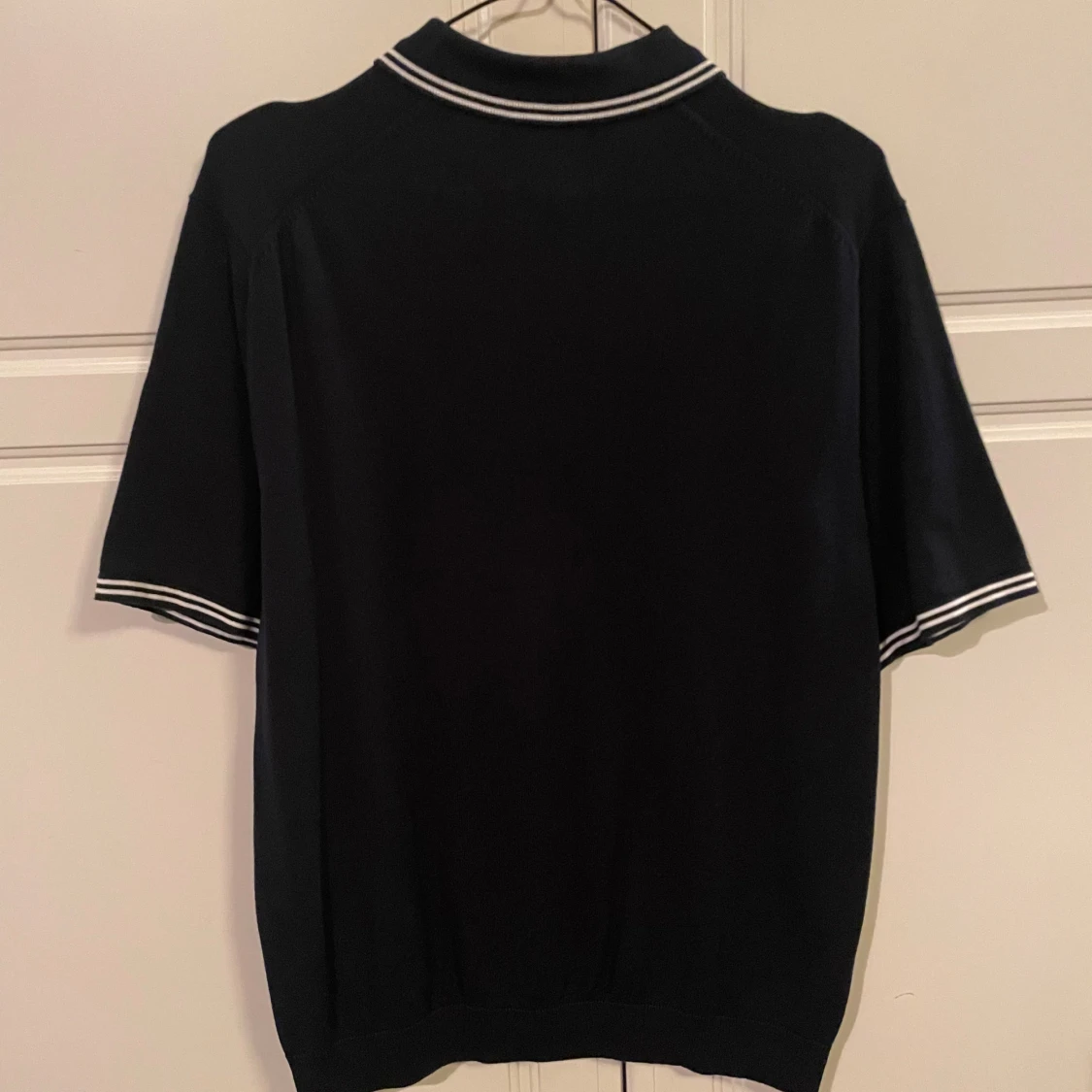 Mörkblå Bondelid piké med dragkedja - 1