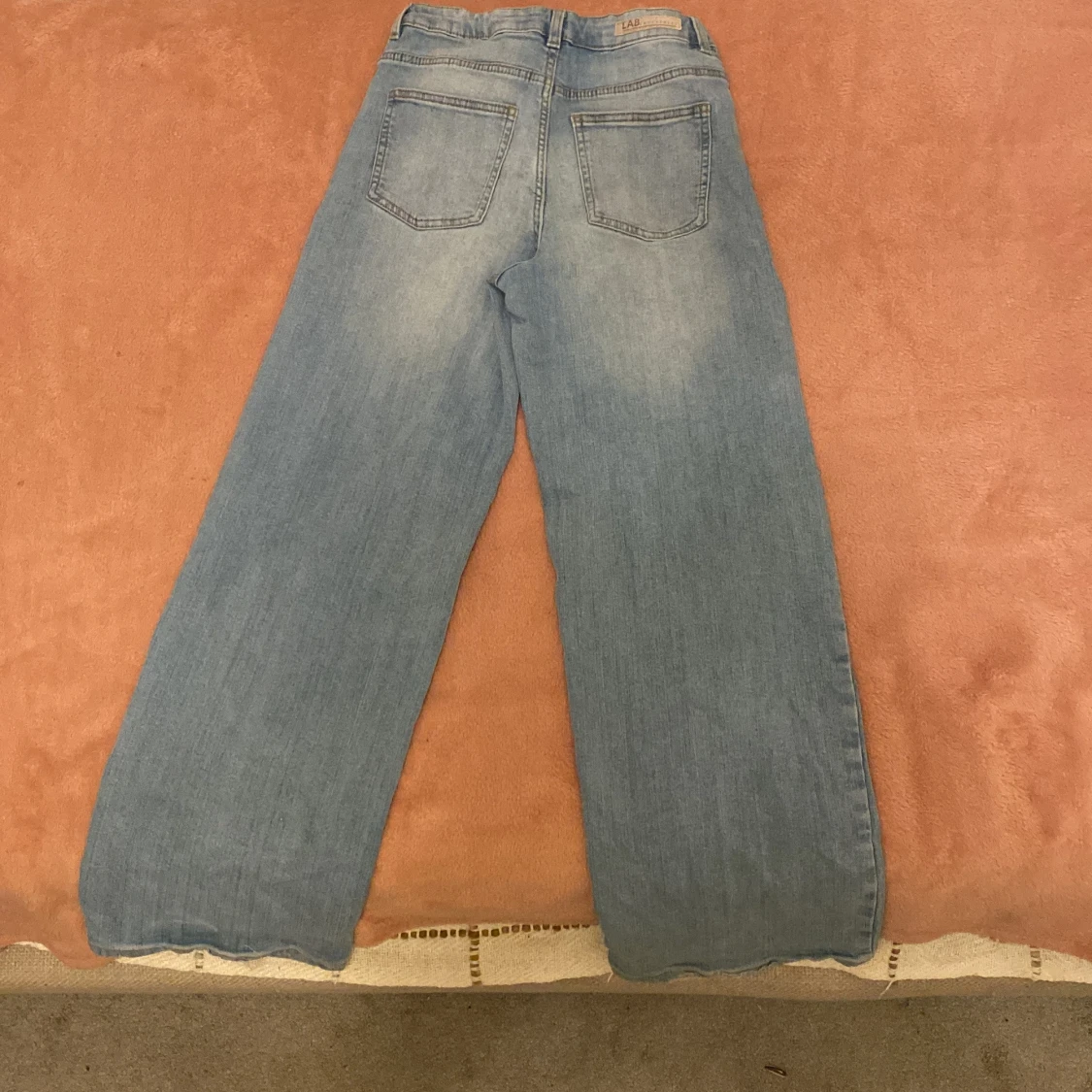 Wide jeans från LAB Industries, ljusblå - 1