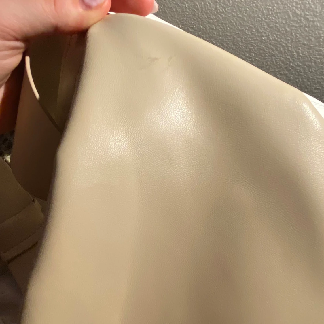 Beige axelväska  med dragkedja - 4