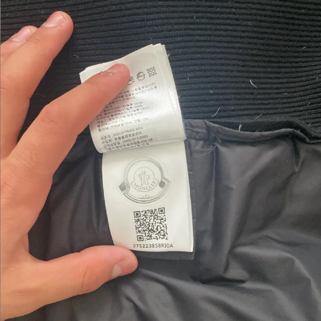 Svart pufferjacka från Moncler S - 1