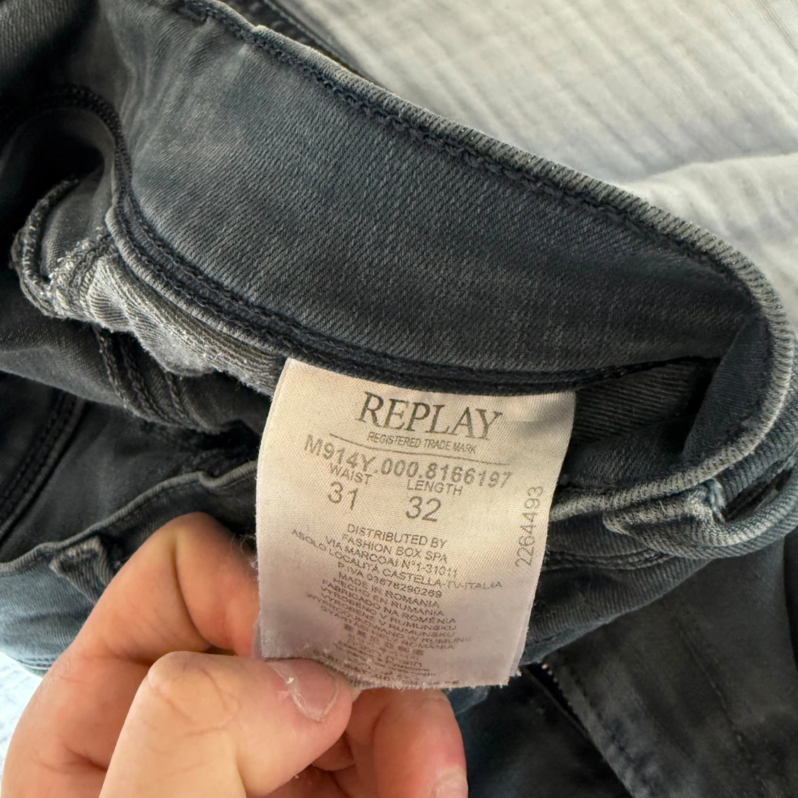 Replay grå jeans slim fit 31/32 - 1