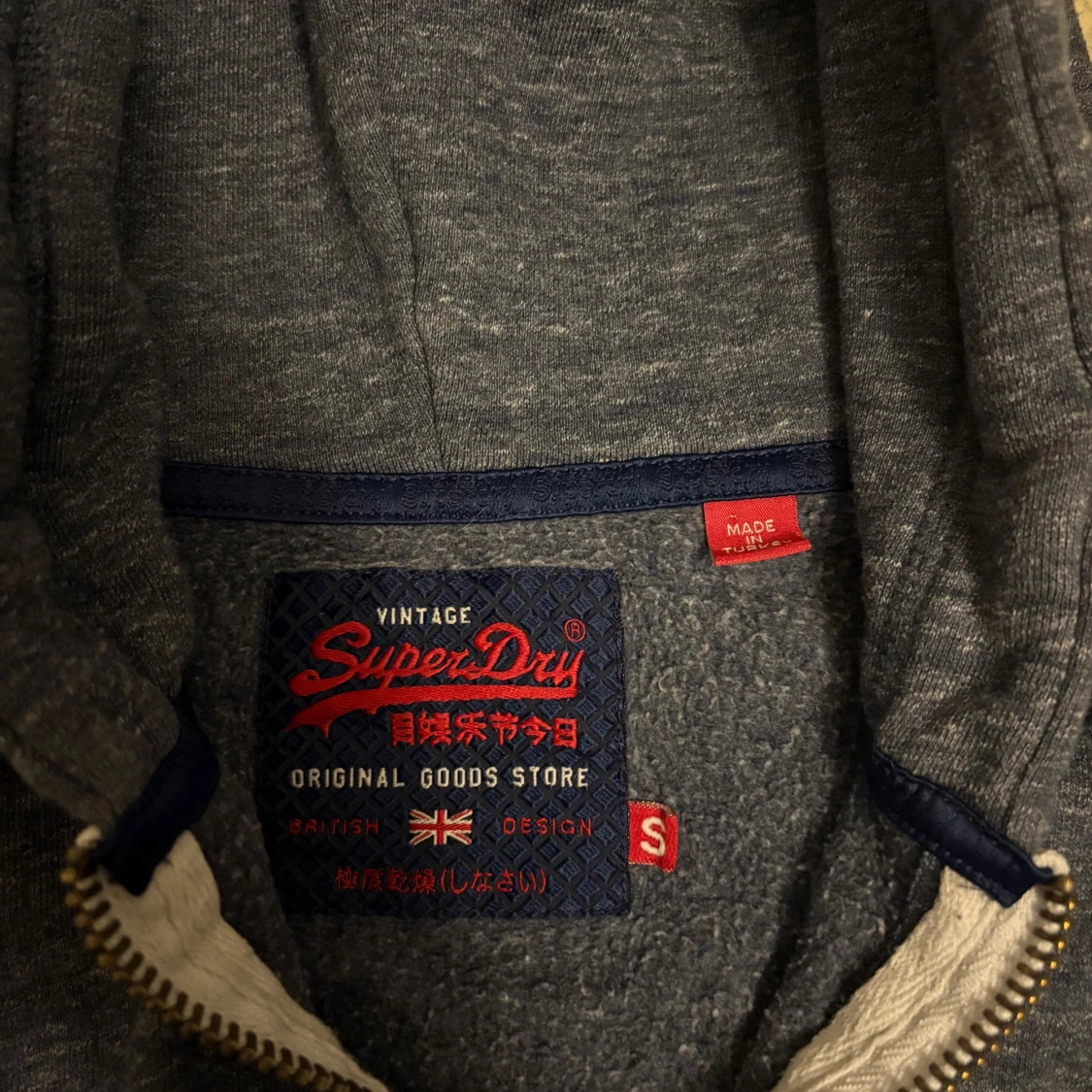 Blå Superdry hoodie med tryck - 2