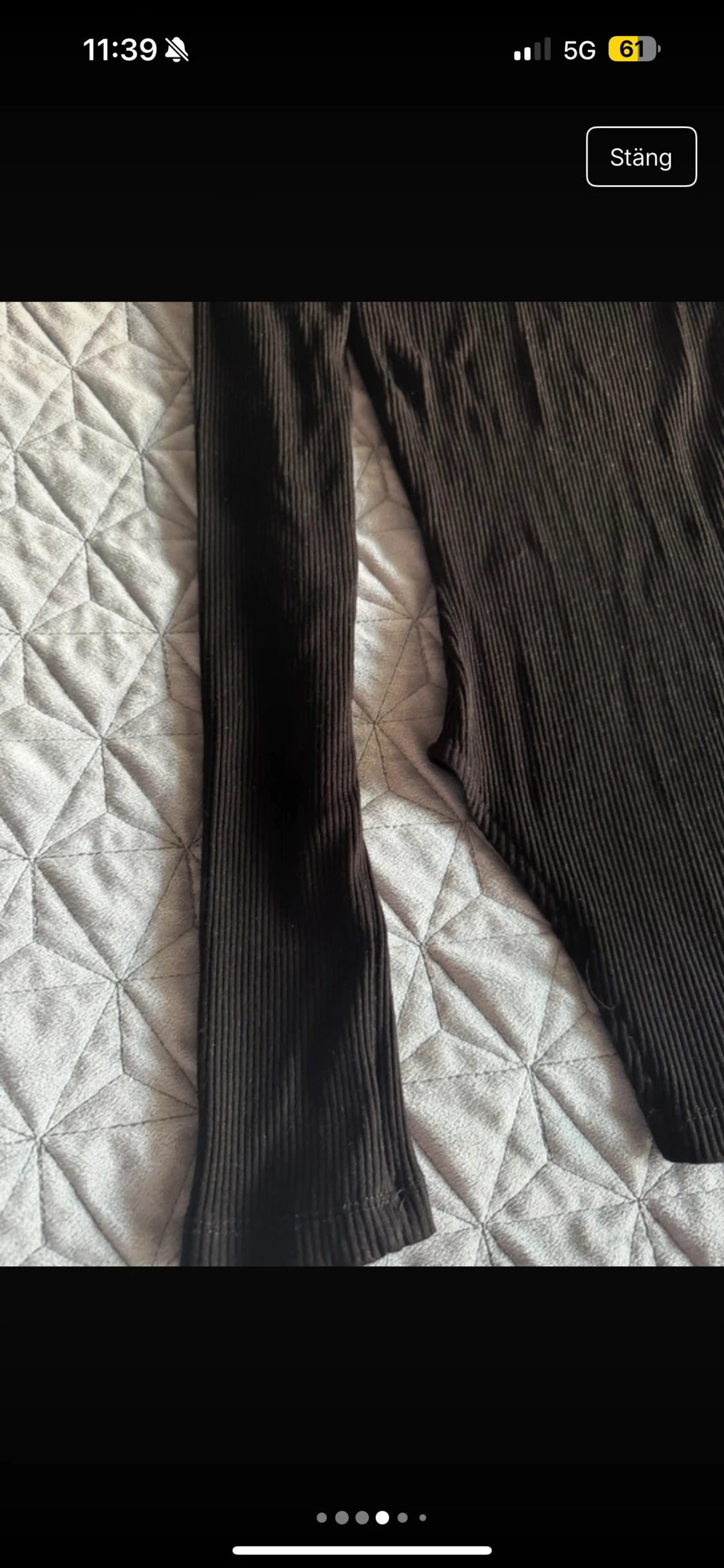 Ribbad brun långärmad klänning NA-KD - 2