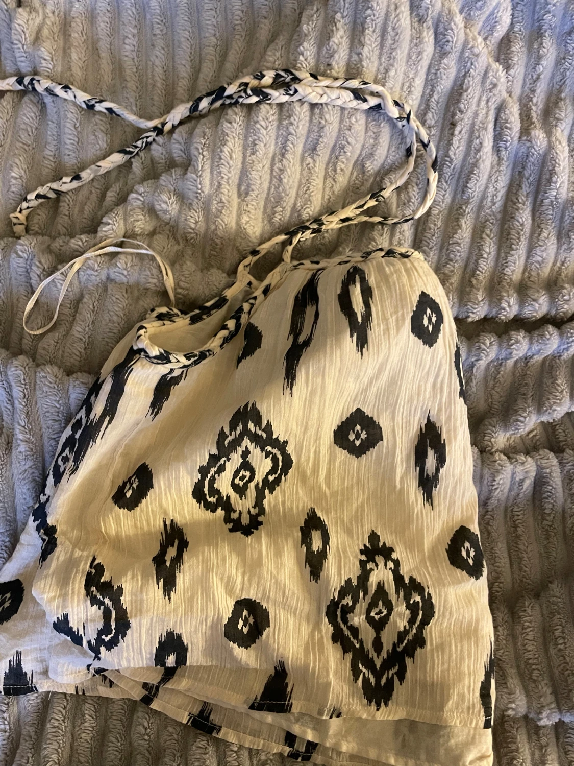 Vit och svart mönstrad linnetopp💘 - 4