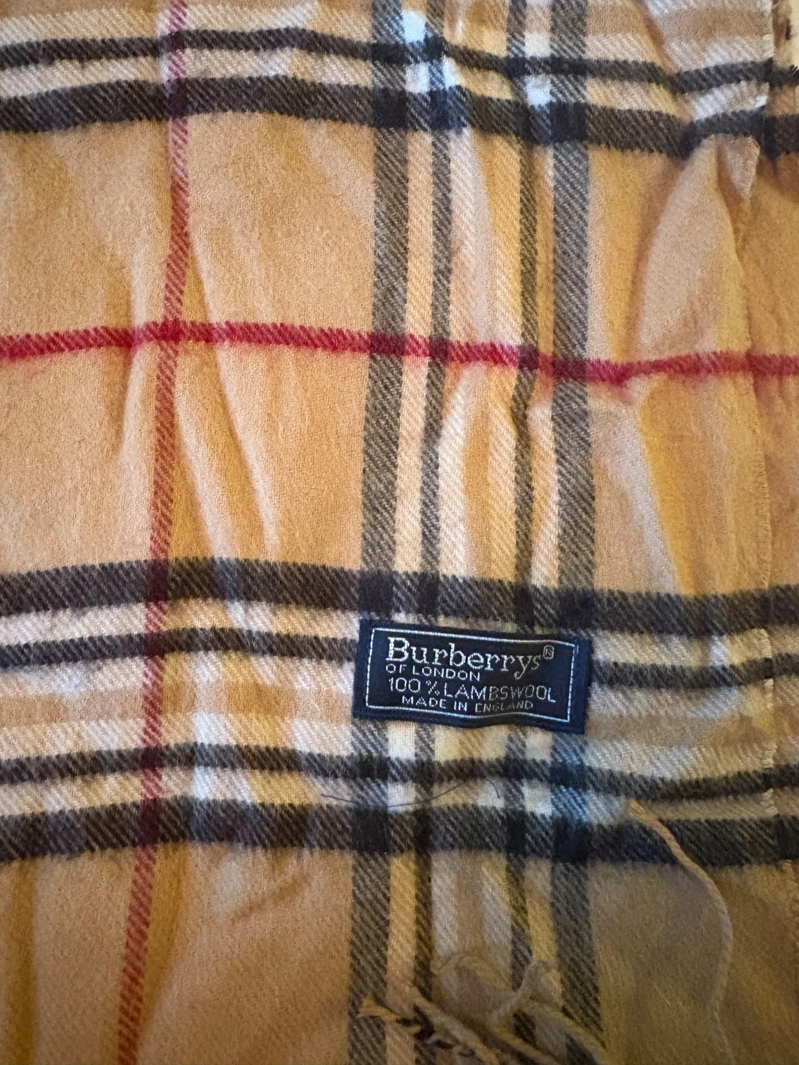 Rutig beige halsduk från Burberrys