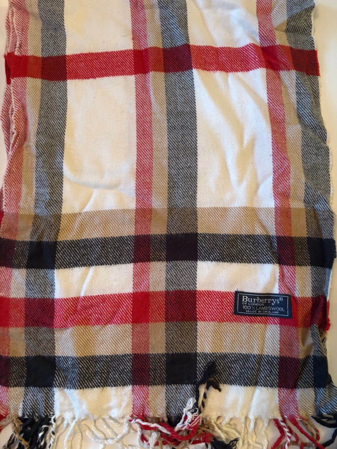 Rutig halsduk från Burberrys i ull - 1