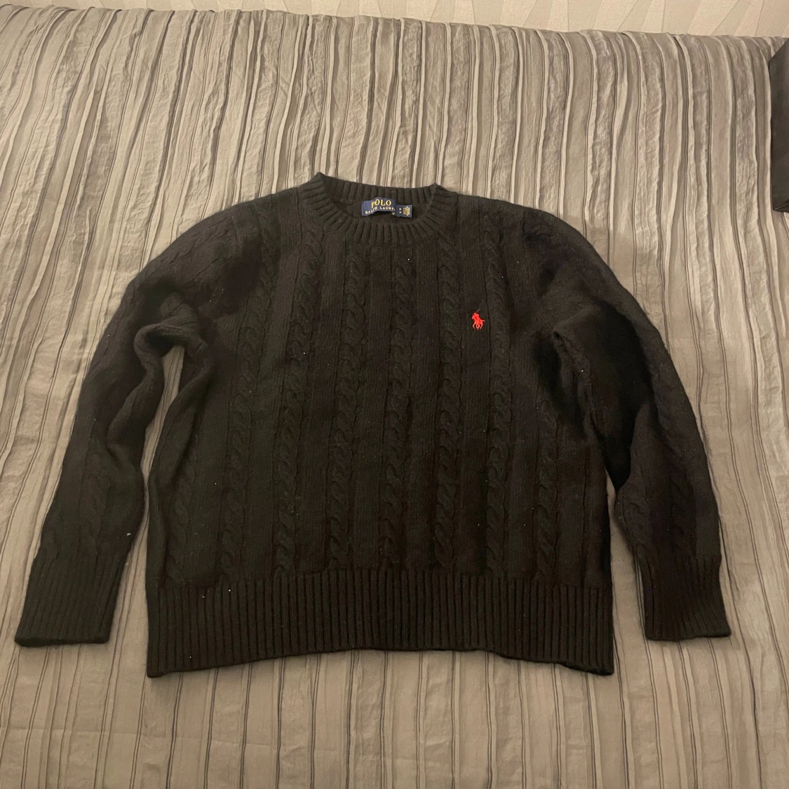 Svart kabelstickad tröja Polo Ralph Lauren