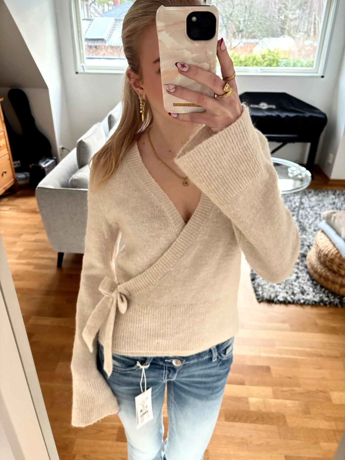 Gina wrap Knyt stickad 