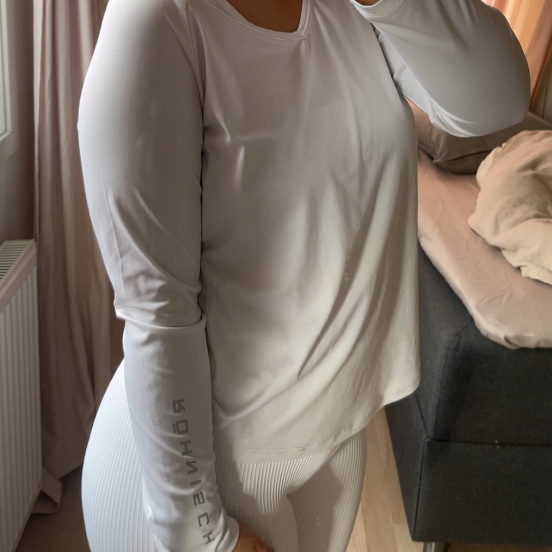 Vit långärmad träningströja Röhnisch - 1