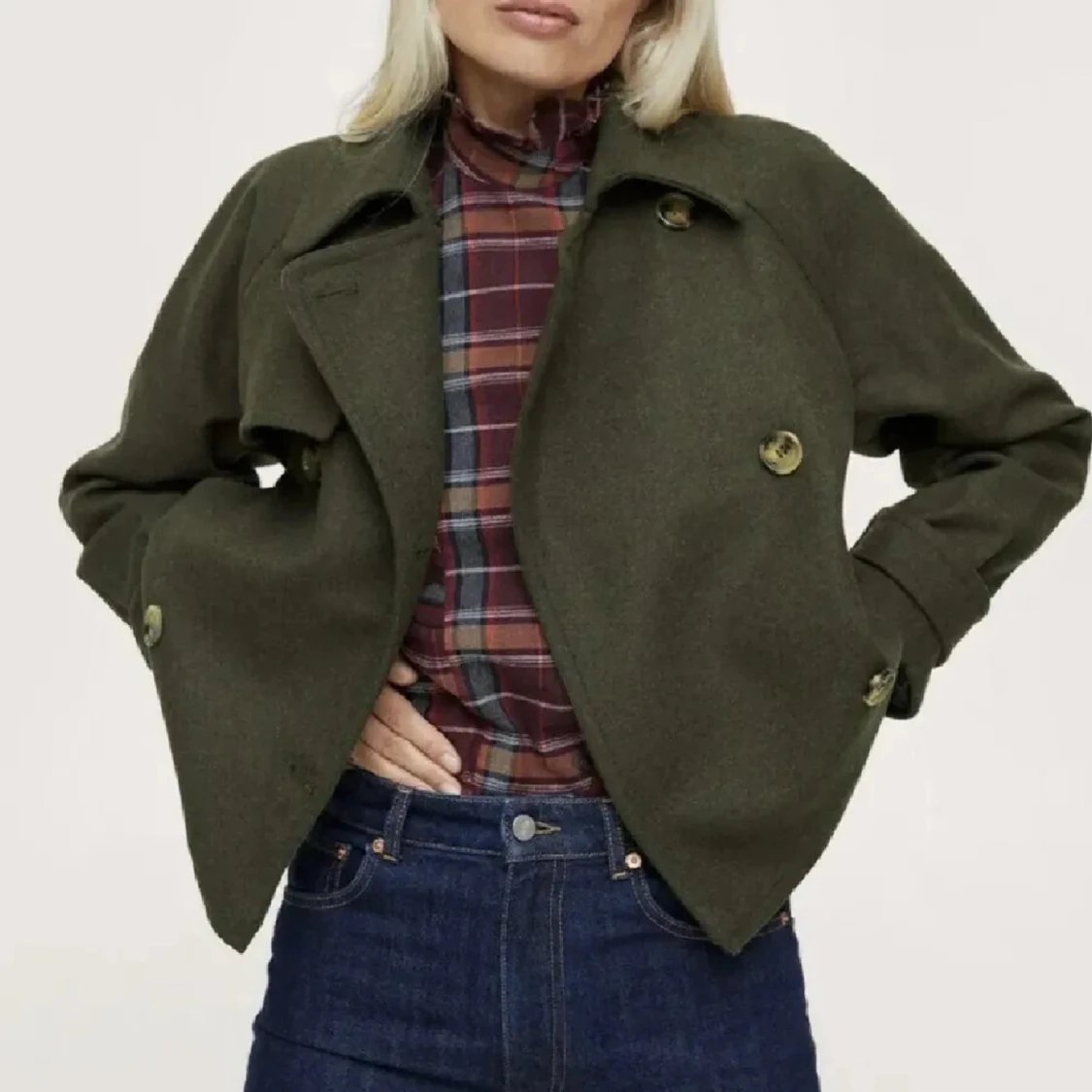 Mörkgrön kappa från Mango - 1