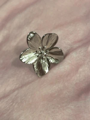 Silver ring blomma justerbar - Använd 1 gång