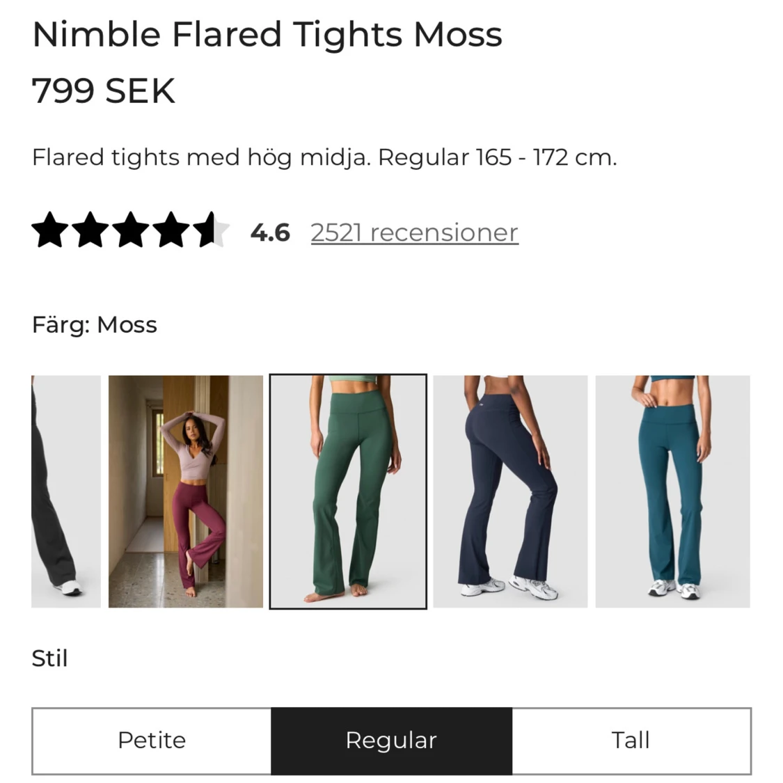 ICIW  flared tights XS grön - 3