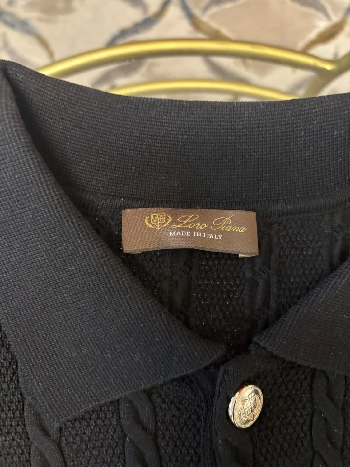 Svart pikétröja Loro Piana - 2