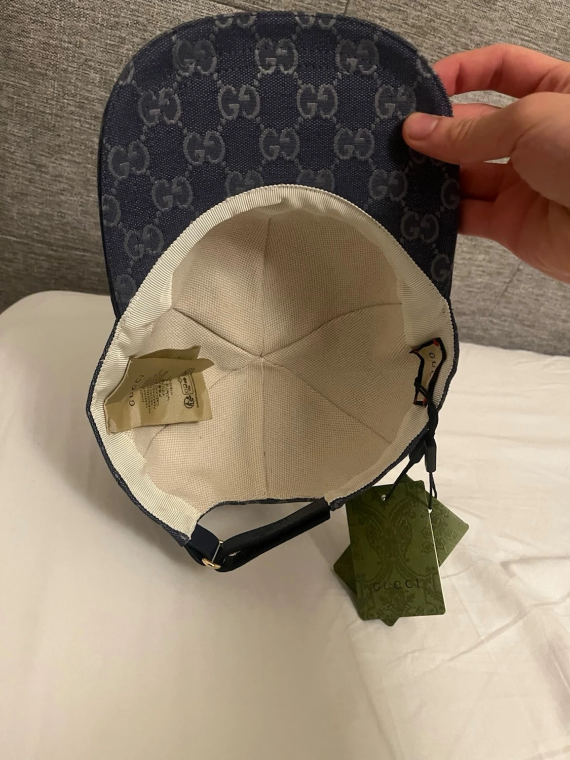 Blå monogram keps - 3