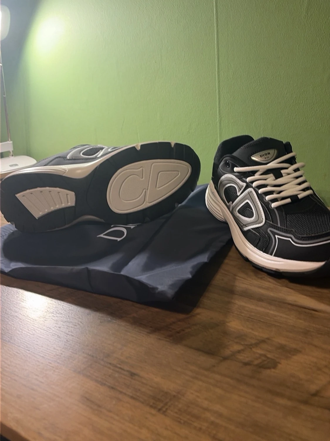 Svarta Dior sneakers med vit sula - 5