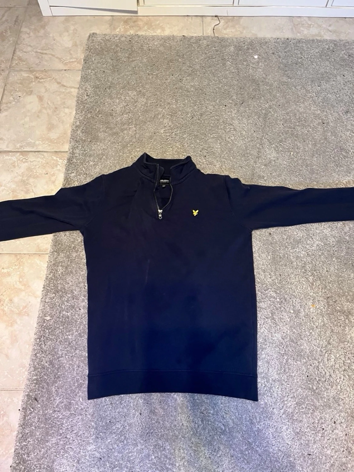 Mörkblå half zip tröja lyle & scott - 1
