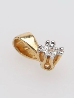 Guld blomformat hängsmycke - Snyggt halsbandshänge i guld 18 karat med en blomformad dekoration i vitguld. Hängsmycket har en elegant och tidlös design som passar perfekt till en tunn kedja. Materialet är gjord av guld. 