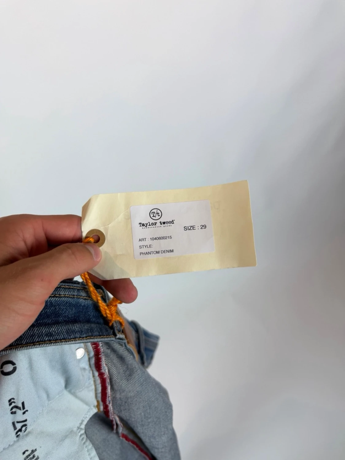Blå slim fit jeans Taylor tweed  - 3