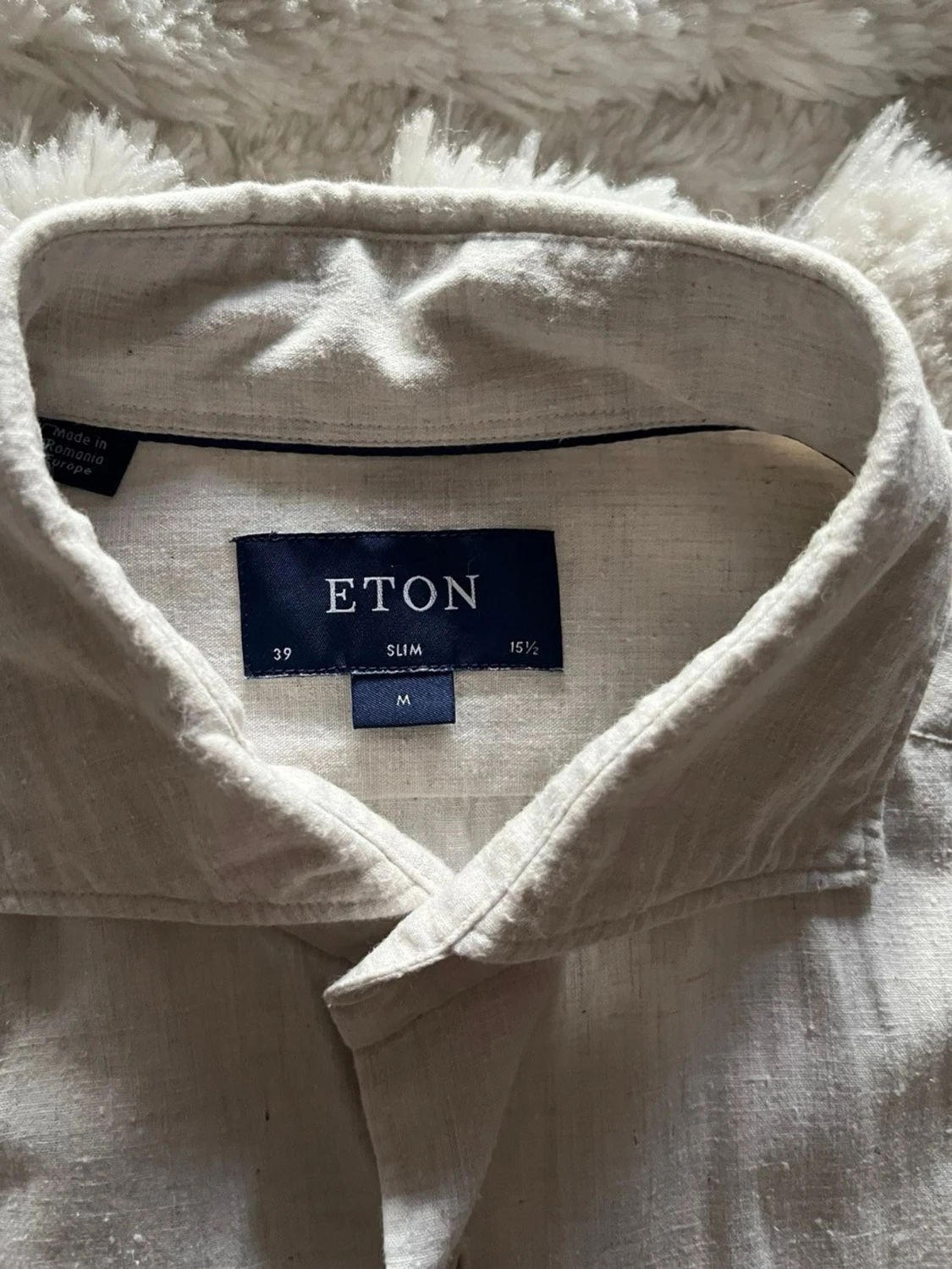 Eton skjorta i beige - stl 39 (M) - 4