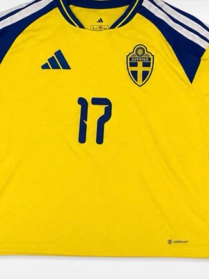 Sverige Vm  Landslagströja Gyökeres 17 - Tröjan är för stor för mig och den passar inte mig därför är den till salu. Sveriges hemma vm tröja med gyökeres på ryggen och nmr 17. Perfekt för sig som brinner för fotbolls tröjor. Kan gå ner i pris vill bara få bort den fort. 