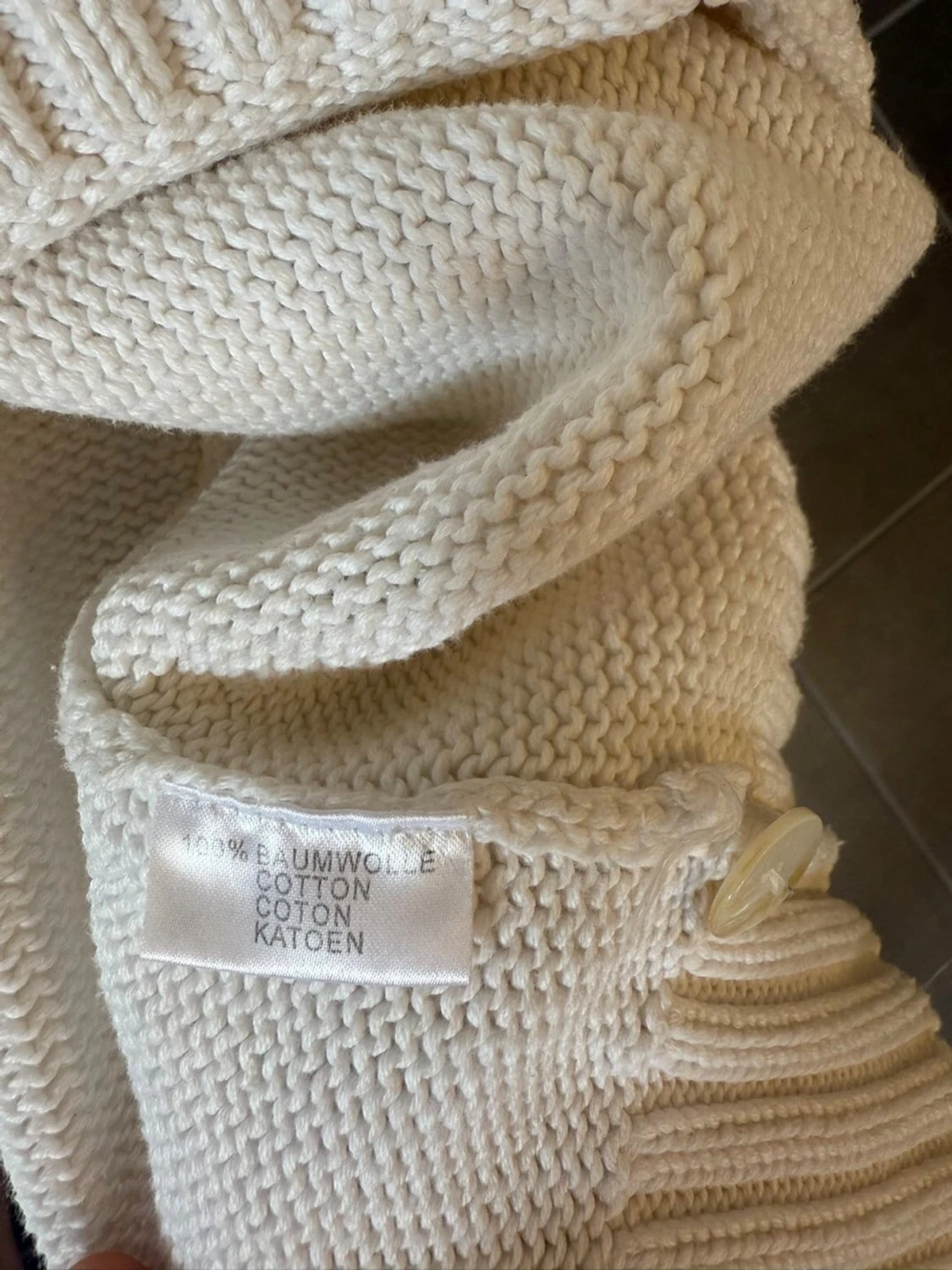 Vit stickad tröja från Lardini, Stl 42/M - 4