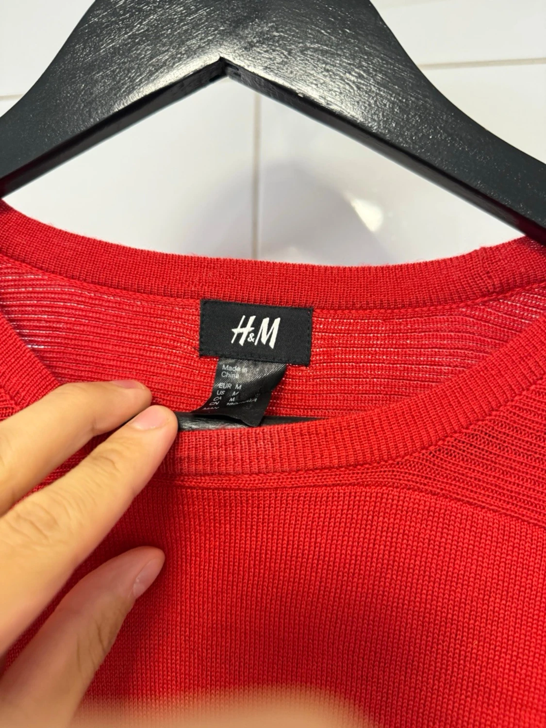 Röd stickad tröja från H&M - 6