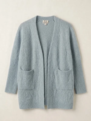 Ljusblå kofta från Acne Studios - Mysig ljusblå kofta från Acne Studios i fluffig ullblandning. Koftan har öppen front, två stora fickor fram och ribbstickade ärmslut samt nederkant. Perfekt för lager på lager och en chill look.