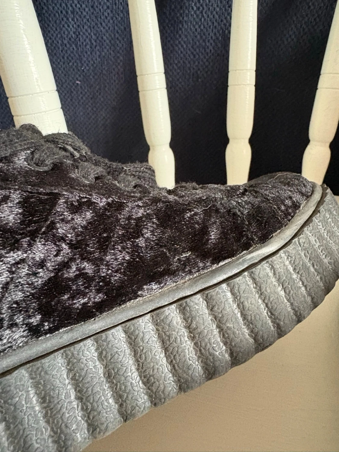 Svarta sneakers med platåsula - 4