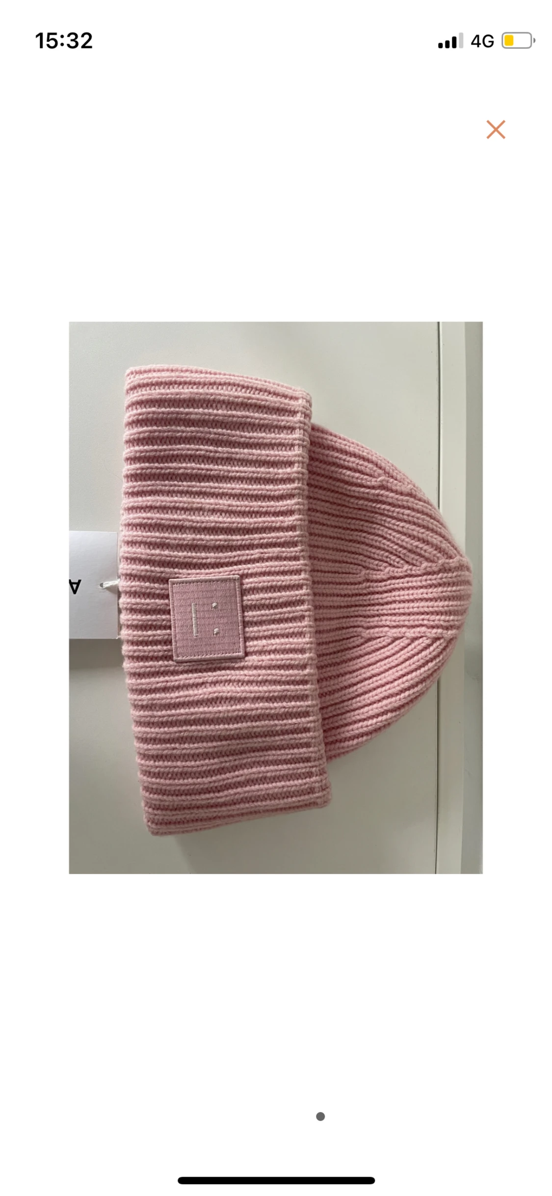 Acne Studios rosa pansy mössa