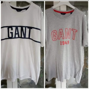 GANT tröjor 2 stycken  - Dessa är väldigt fina.det enda att anmärka på är att det är lite löst på nedre delen av bokstäverna på den ena tröjan "se bild" absolut inget som stör el syns speciellt mycket. Är som stl S