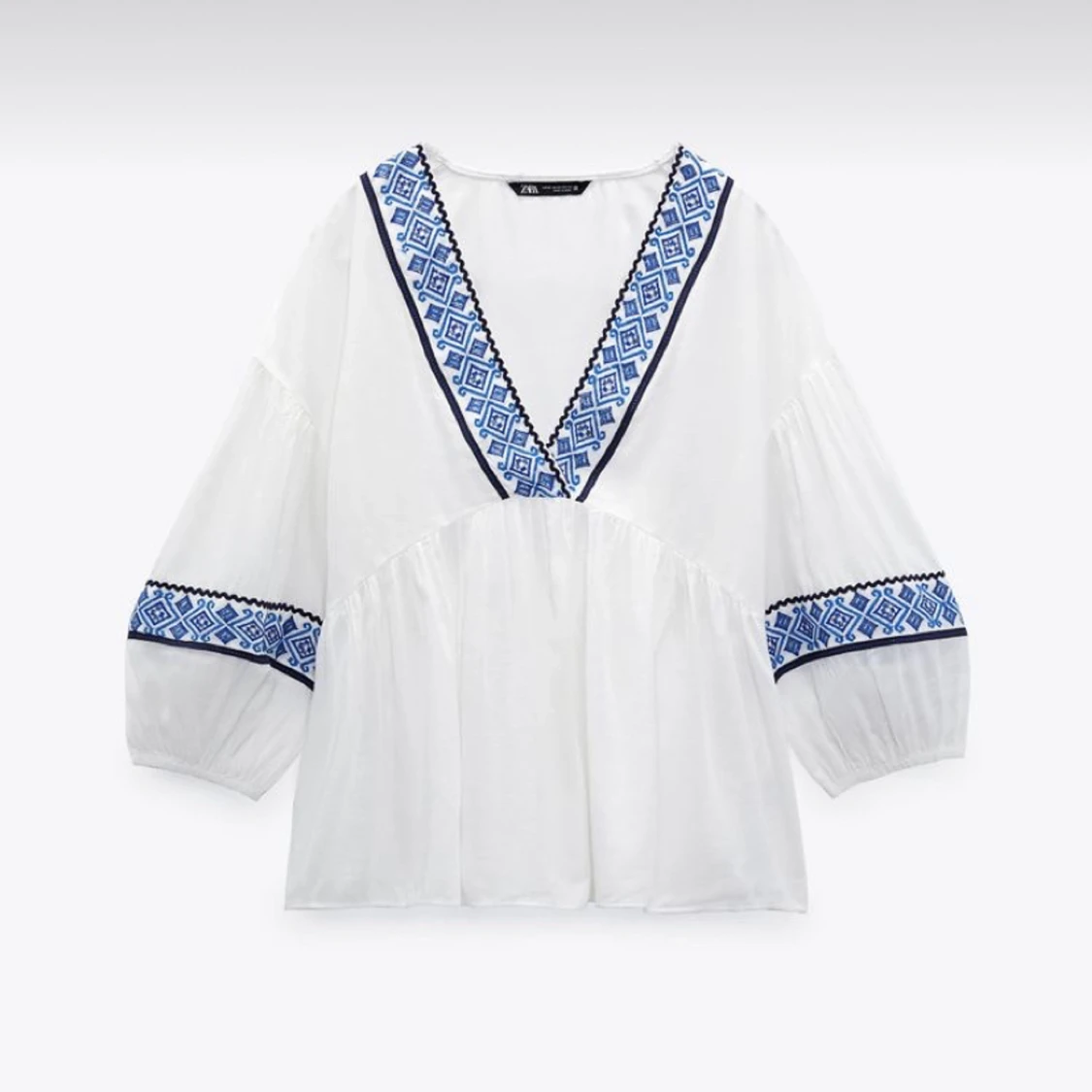 Blå vit zara blus!!