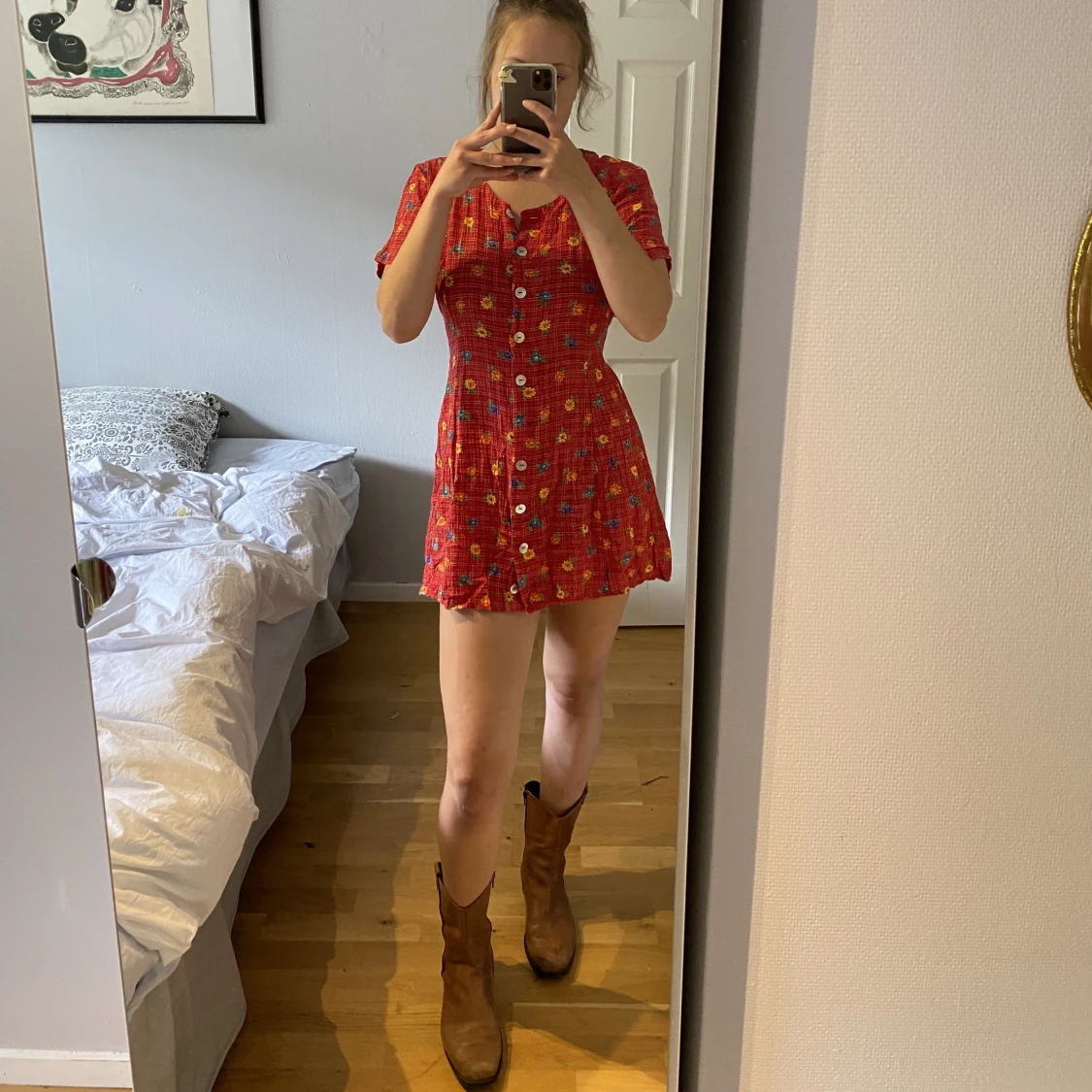 Vintage blommig klänning  - 90