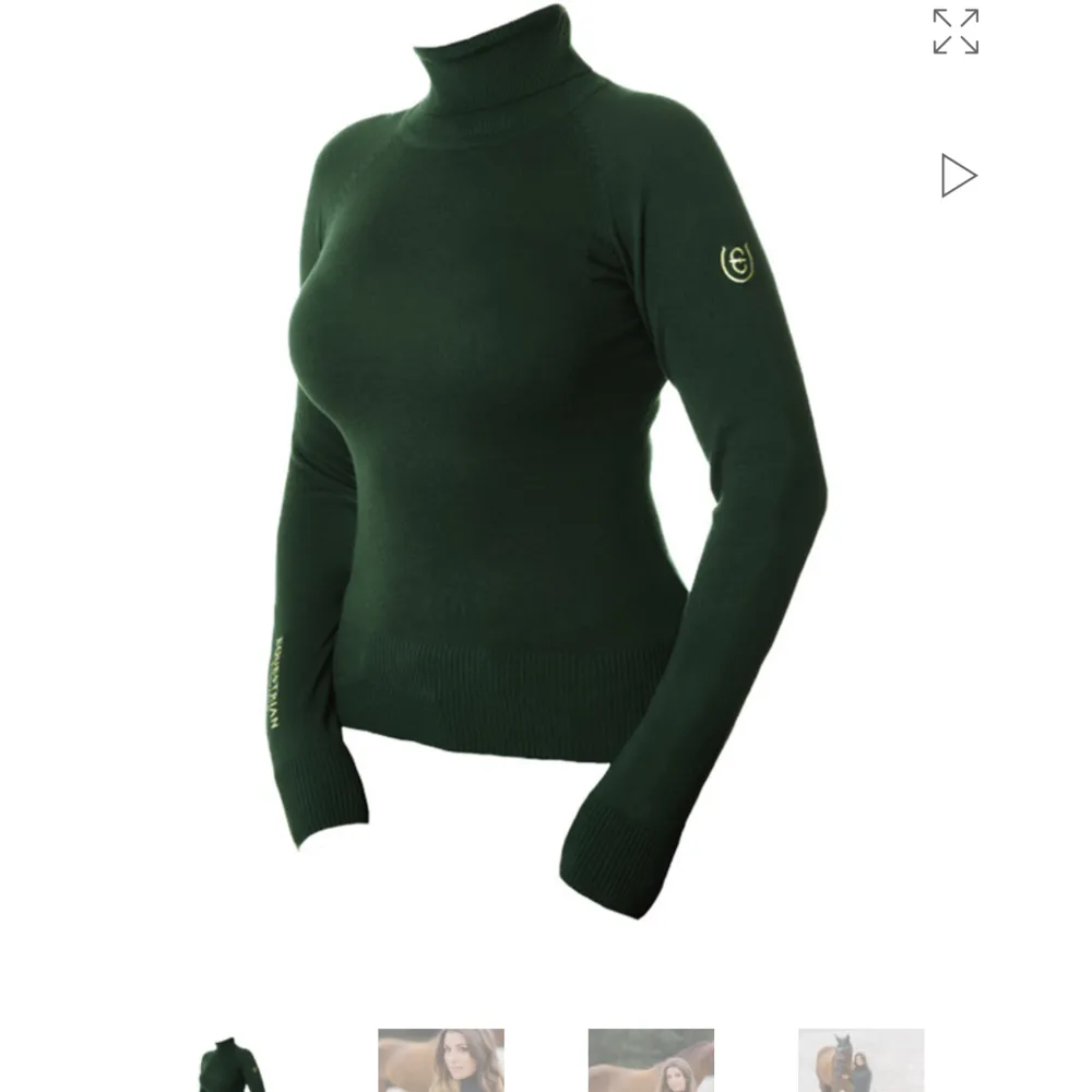 säljer denna polo tröjan i forest green, aldrig använd, köpt för 699 o säljs för 400. Stickat.