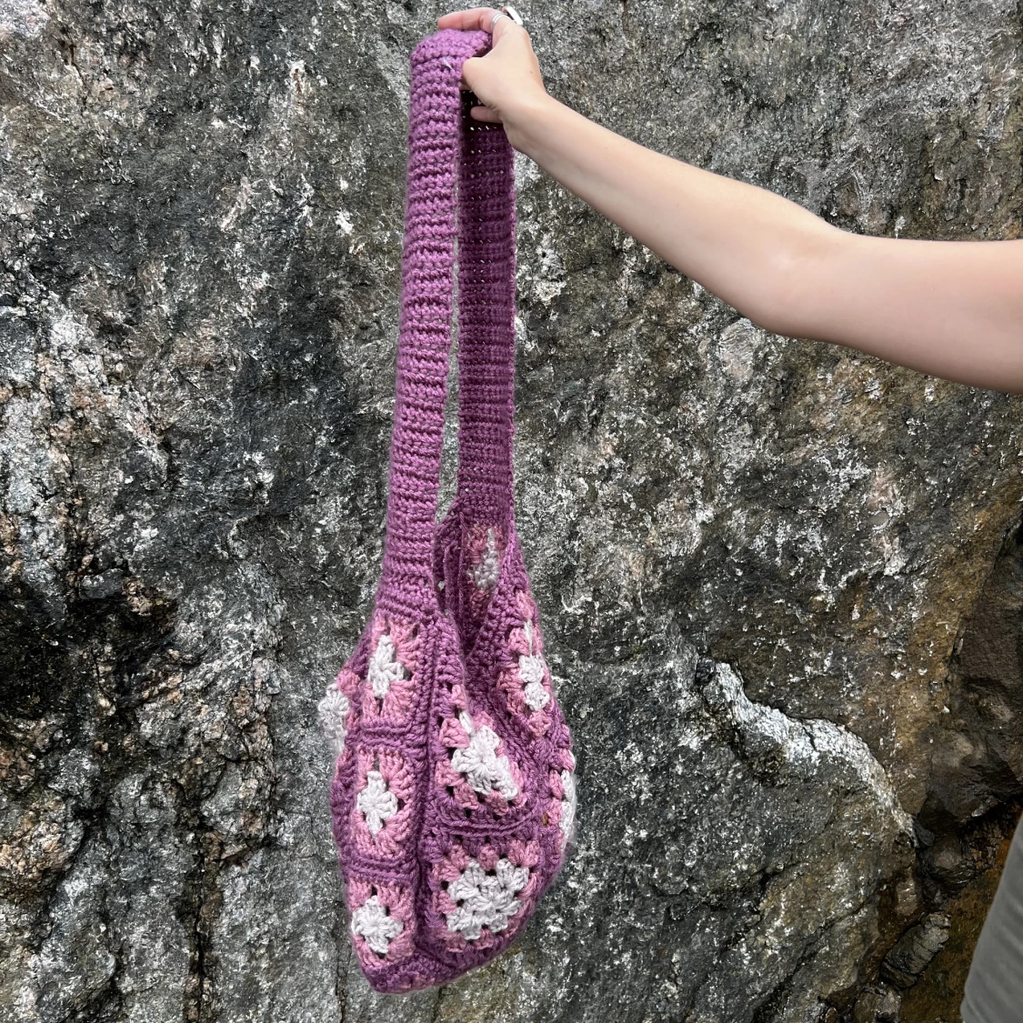 Virkad axelväska - 90