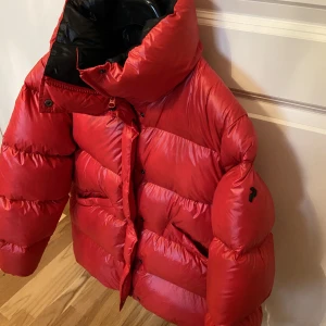 Peak Performance Clara W dunjacka, strl S röd  - Använd endast ett par gånger förra vintern. Vet inget att anmärka på. Som ny.  Kan tänka mig att hyra till en svart som omväxling! 