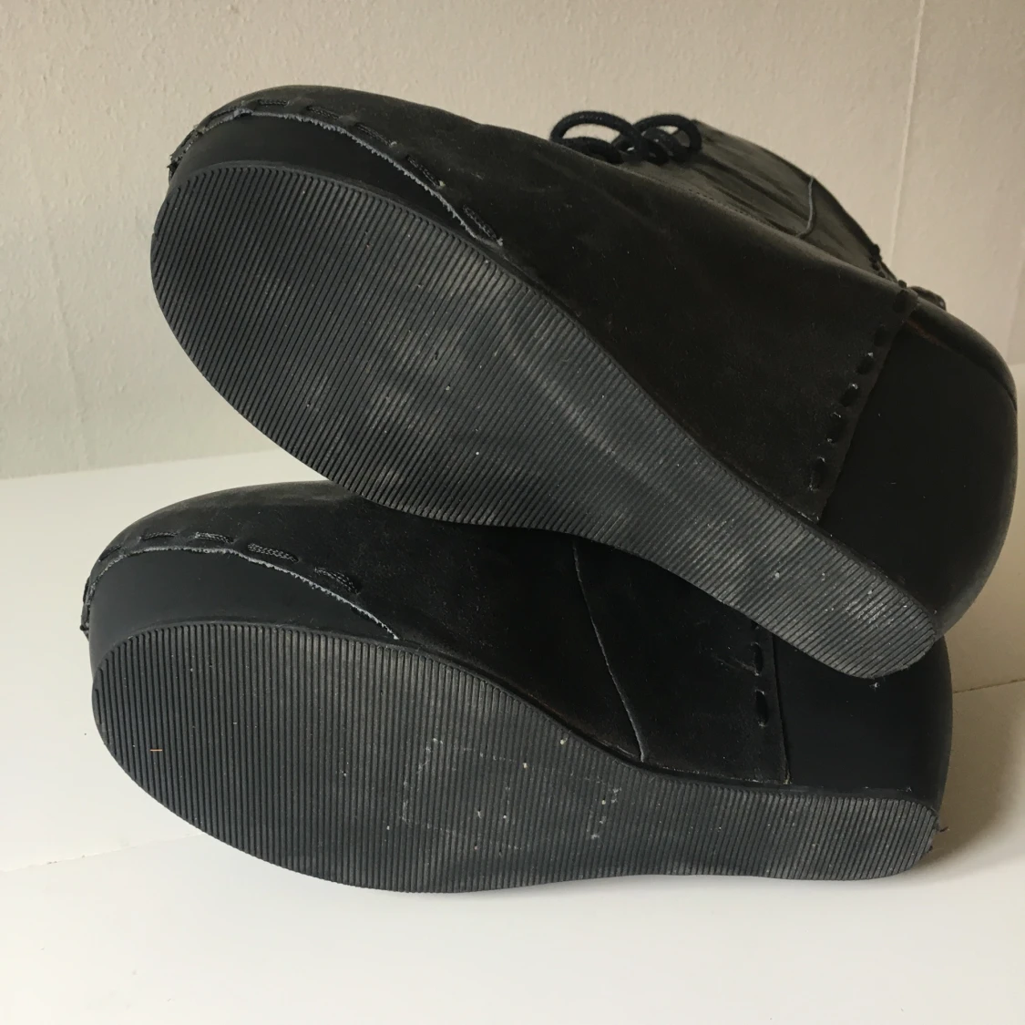 Svart platå/kilklack skor - 91