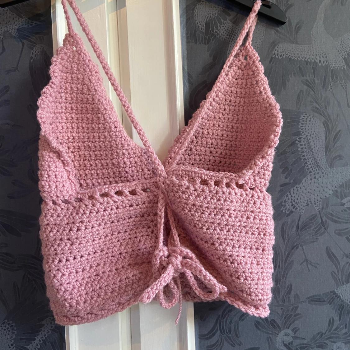 Rosa virkad topp - 90