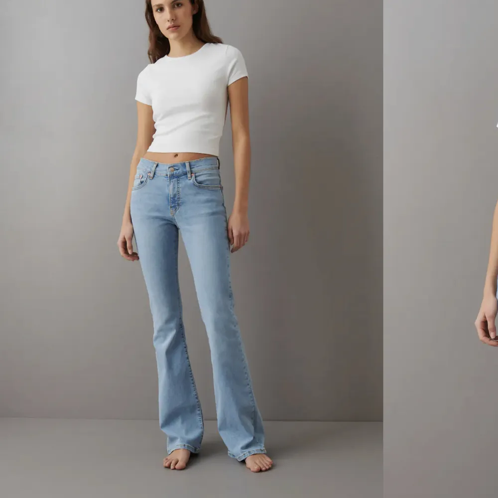 Säljer mina helt oanvända low waist bootcut jeans från Gina som är helt slutsåldaSäljer då dom aldrig kommer till användning och det är supersnygga jeans som någon annan kan få användning av. Köpte för 500kr men säljer för 200💓 vid frågor hör gärna av dig. Jeans & Byxor.