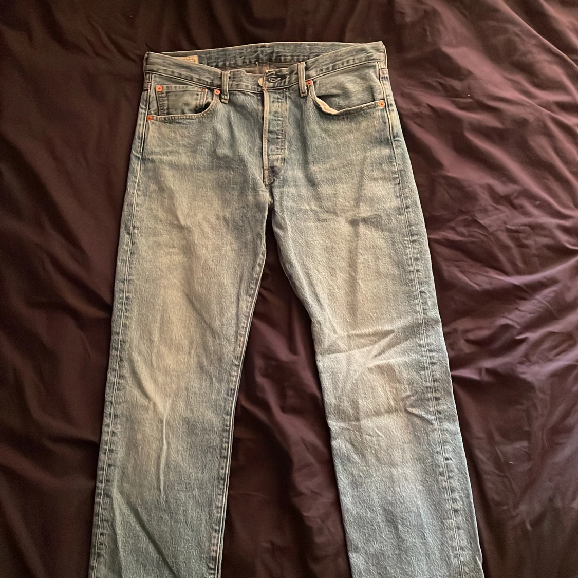Levis 501 blå washed