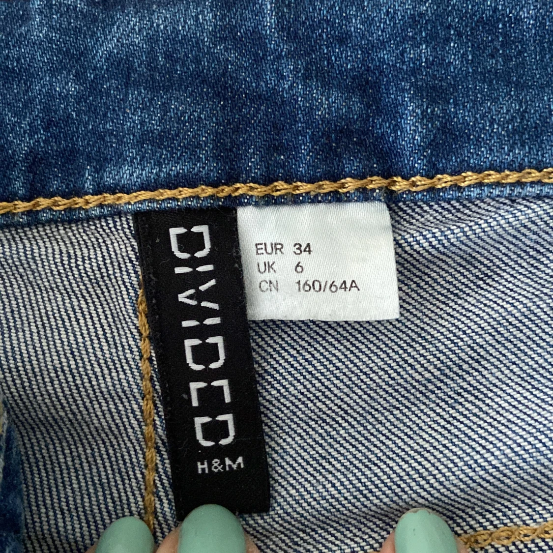 Mörkblåa raka jeans - 91