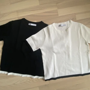 T-shirt  - Två söta t-shirts i lite tjockare material från Zara i storlek S. Använd endast 1 gång då det inte är min stil. Båda tröjorna ingår i priset, men frakten står du själv för!