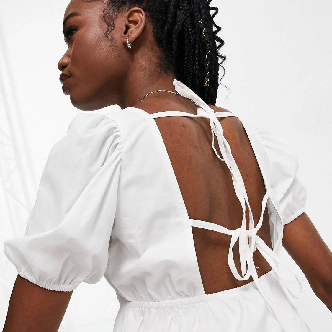 vit klänning/studentklänning  - 90