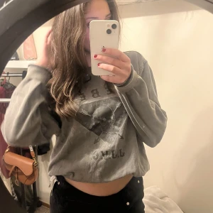 Grå Sweatshirt  - Säljer min gråa swertshirt  (vet inte märket)  Bra skick, inga defekter  Lite stor men det är bara att vika in den som jag gjort på bilden.