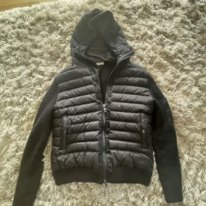 MONCLER CARDIGAN WITH HOOD - Moncler Cardigan with hood. Used a couple of times. Fits very nice and looks good with anything. 
