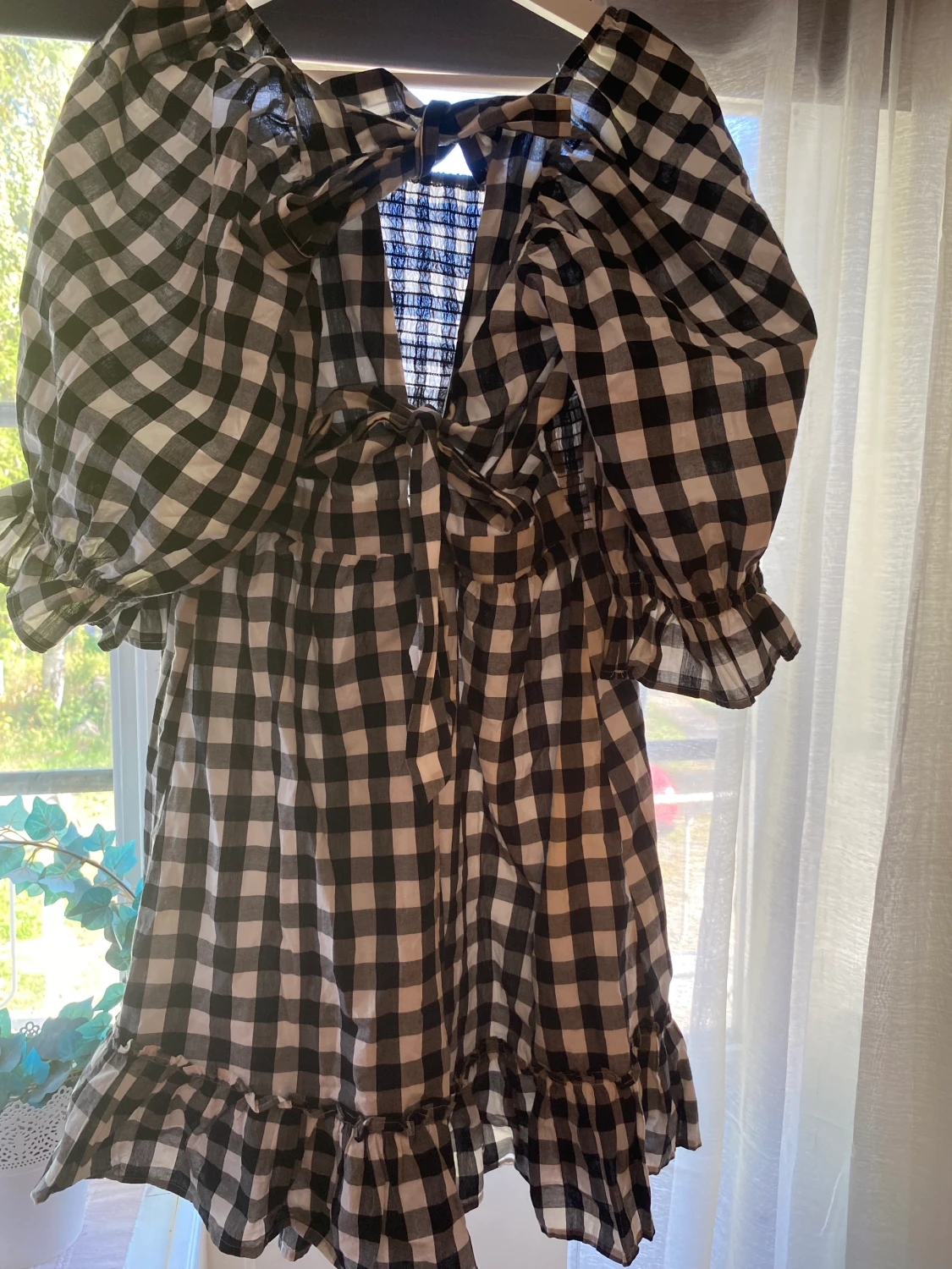 Rutig klänning  - 90