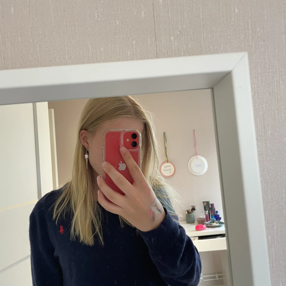 Marinblå stickad tröja från Raulph Lauren - 91